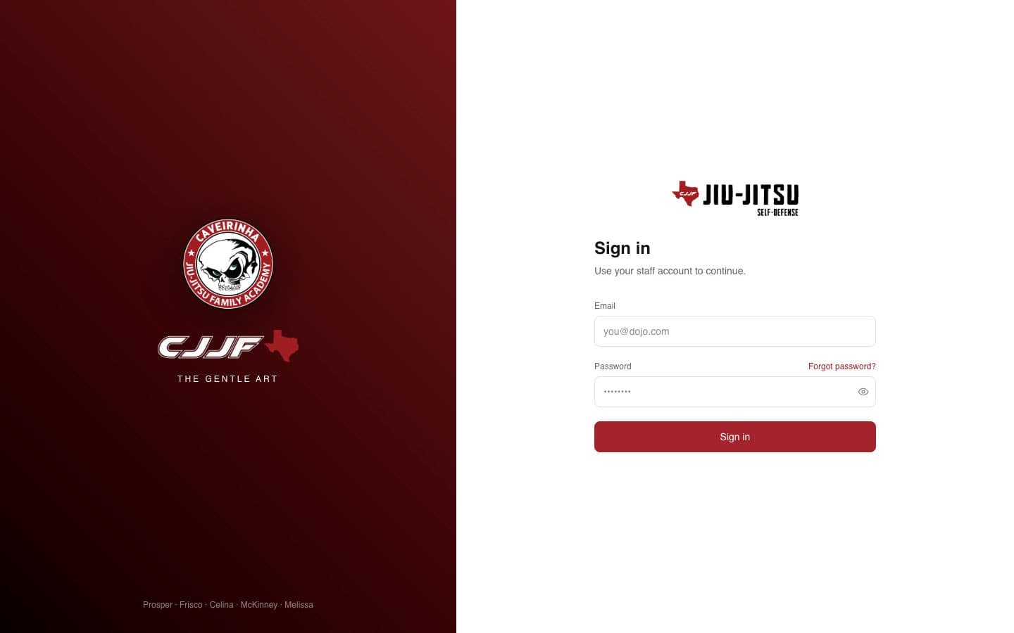 CJJF's CRM dashboard